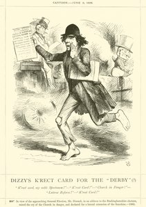 La carte de visite de Dizzy pour le Derby - after John Tenniel