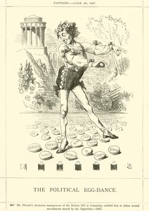 La danse des œufs politiques - after John Tenniel