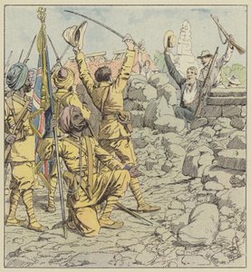 Délivrance des légations, entrée des Sikhs - after Louis Charles Bombled