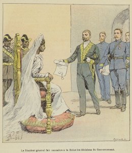 Le Résident général fait connaître à la Reine les décisions du Gouvernement