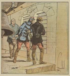 Le général Chanzy dans le clocher de Terminiers - after Louis Charles Bombled