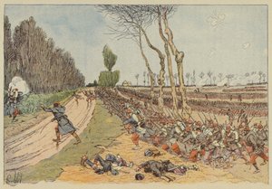 Les Français enlèvent le parc de Coulmiers - after Louis Charles Bombled