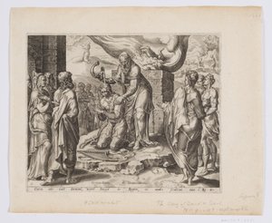 Samuel oint David - after Maarten van Heemskerck