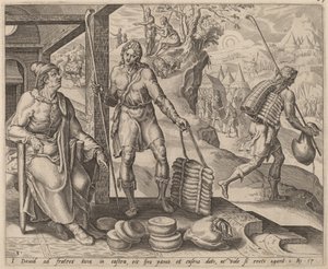 Jesse envoie David au camp - after Maerten van Heemskerck