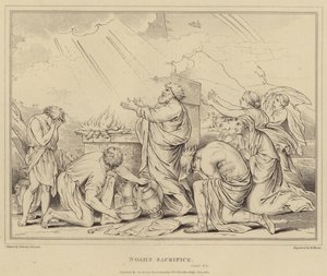 Le sacrifice de Noé, Genèse - after Nicolas Poussin