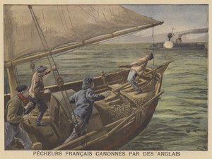 Pêcheurs français tirés par les Britanniques - after Oswaldo Tofani