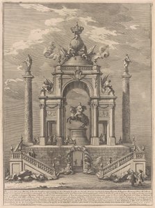 La Prima Macchina pour la Chinea de 1751 : Arc de triomphe pour Roger Ier de Sicile - after Paolo Posi Giuseppe Vasi