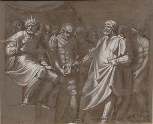 Mucius Scaevola devant Porsenna - after Polidoro da Caravaggio