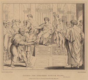 Élymas le sorcier frappé de cécité, Actes