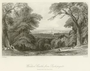 Château de Windsor depuis Bishopsgate, côté Surrey du Grand Parc