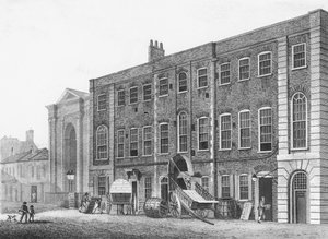 Vue sud du Théâtre Royal dans Portugal Street, Lincolns Inn Fields, 1811