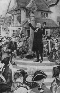 John Wesley prêchant
