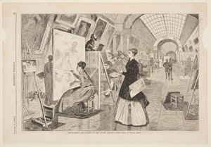 "Art - Étudiants et copistes dans la galerie du Louvre, Paris"