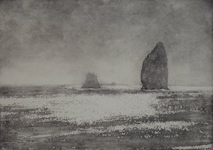 Trinité, 2017, aquatinte et coloration à la main sur papier - angus hampel