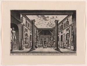Jardin de sculptures au Palazzo Valle, Capranica - anonymous (attributed to)