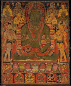 Bouddha Amoghasiddhi avec huit bodhisattvas - anonymous 