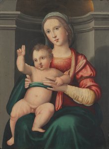 Madone et enfant dans une niche