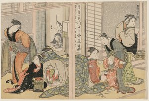 Les plaisirs élégants des quatre saisons - attributed to Kitagawa Utamaro