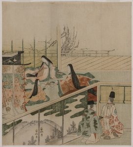 Dames de cour fabriquant des poupées - attributed to Kubo Shunman