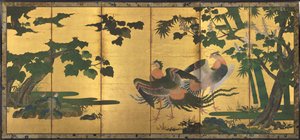 Phénix et paulownia - attributed to Tosa Mitsuyoshi