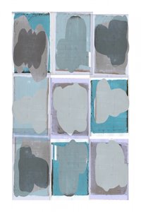 Formes abstraites gris-bleu - cartissi