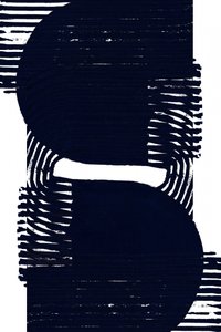 Formes abstraites bleu marine - cartissi