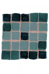 Grille abstraite bleu sarcelle