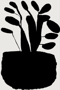 Silhouette botanique noire - cartissi