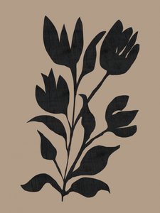 Silhouette botanique noire