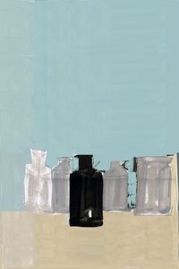 Nature morte à la bouteille noire - cartissi