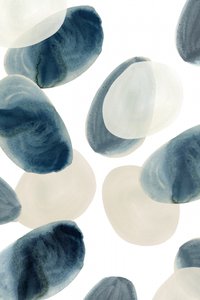 Formes organiques bleu-beige - cartissi