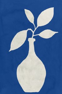 Vase botanique bleu - cartissi