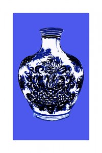 Vase bleu et blanc - cartissi