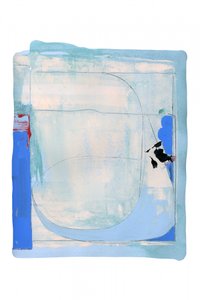 Formes abstraites dans un bleu apaisant