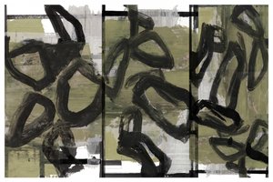Abstrait aux coups de pinceau dynamiques - cartissi