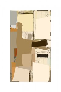 Collage abstrait aux tons terreux - cartissi