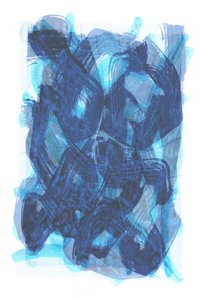 Abstrait bleu fluide - cartissi
