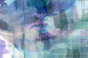 Aquarelle abstraite fluide - cartissi