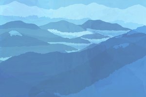Les montagnes bleues brumeuses - cartissi