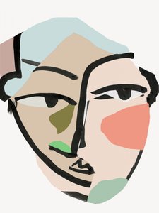 Portrait abstrait moderne - cartissi
