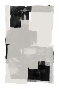 Géométrie monochrome en touches de pinceau - cartissi