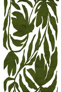 Motif feuillage vert olive - cartissi