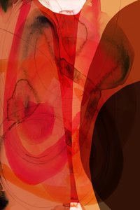 Flux abstrait rouge orangé - cartissi