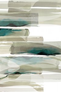 Abstrait organique bleu sarcelle - cartissi