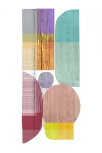 Composition géométrique aux couleurs pastel - cartissi