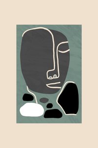 Portrait abstrait serein - cartissi