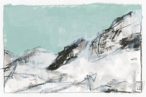 Abstrait « Montagne enneigée » - cartissi
