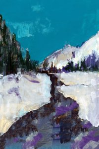 Ciel bleu sarcelle, rivière d