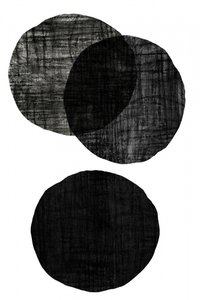 Cercles noirs texturés