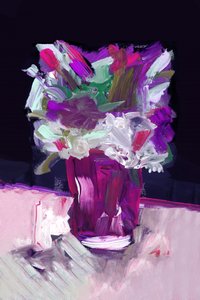 Fleurs abstraites aux couleurs vives - cartissi